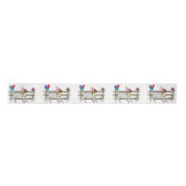 Cute Boer Goat Birthday Party Ribbon Satijnen Lint (Voorkant)