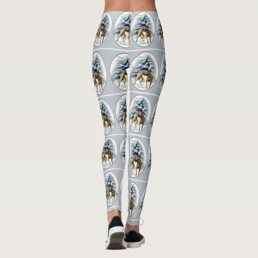 Cute Boerboel Kerstmis Leggings (Achterkant)