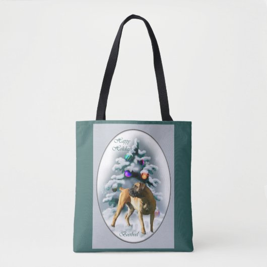 Cute Boerboel Kerstmis Tote Bag (Voorkant)