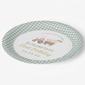 Cute Boerderij Animal Barnyard Birthday Papieren Bordje (Gekanteld)