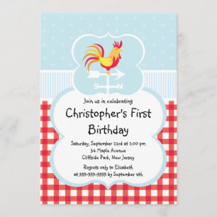 Cute Boerderij Barnyard Animal Birthday Invitation Kaart