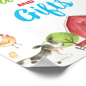 Cute Boerderij Barnyard Party Cards and Gifts Sign Poster (Hoek)