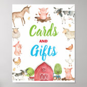 Cute Boerderij Barnyard Party Cards and Gifts Sign Poster (Voorkant)