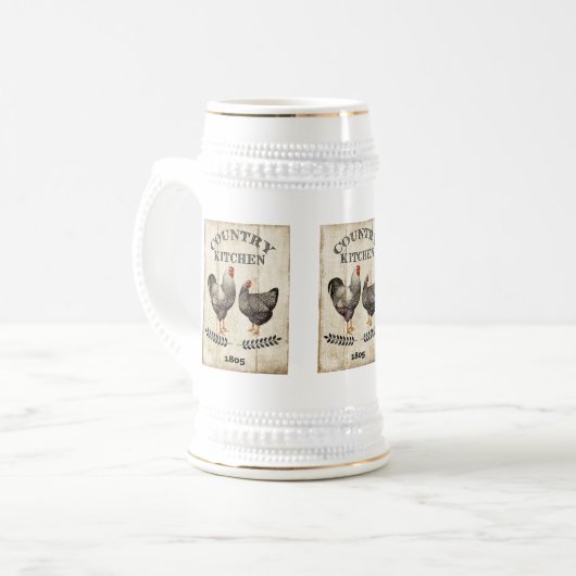 Cute Boerderij Country Kitchen decor stein Bierpul (Voorkant links)
