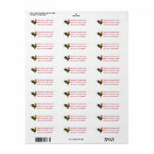 Cute Boerderij Farmer Chicken Country Life Rooster Etiket (Full Sheet)
