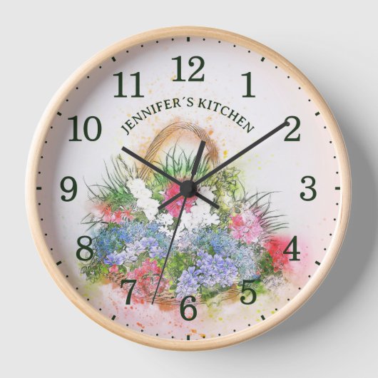 Cute Boerderij Flowers Basket, Custom Wall (Voorkant)