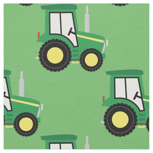 Cute Boerderij Kinder Tractor Green Stof (Close Up)