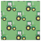 Cute Boerderij Kinder Tractor Green Stof (Swatch)