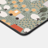 Cute Boerderij Scene Pattern Bureaumat (Hoek)