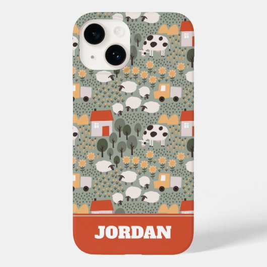 Cute Boerderij Scene Pattern Case-Mate iPhone Case (Achterkant)