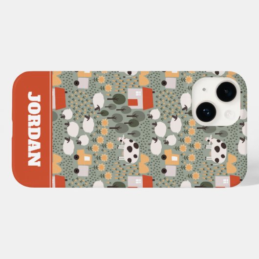 Cute Boerderij Scene Pattern Case-Mate iPhone Case (Achterkant (horizontaal))