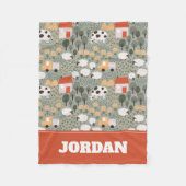 Cute Boerderij Scene Pattern Fleece Deken (Voorkant)