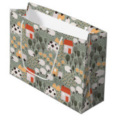 Cute Boerderij Scene Pattern Groot Cadeauzakje (Voorkant Gekanteld)