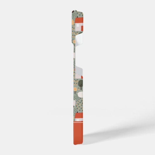 Cute Boerderij Scene Pattern iPhone Hoesje (Linkerkant)