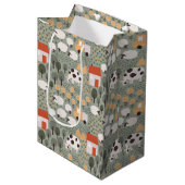 Cute Boerderij Scene Pattern Medium Cadeauzakje (Voorkant Gekanteld)