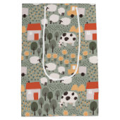 Cute Boerderij Scene Pattern Medium Cadeauzakje (Achterkant)
