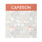 Cute Boerderij Scene Pattern Notitieblok (Voorkant)