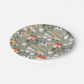 Cute Boerderij Scene Pattern Papieren Bordje (Gekanteld)