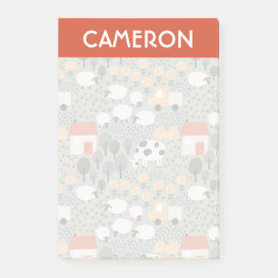 Cute Boerderij Scene Pattern Post-it® Notes