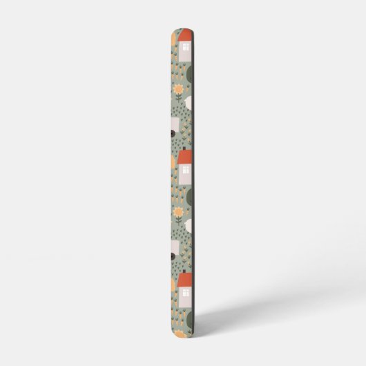 Cute Boerderij Scene Pattern Samsung Galaxy Hoesje (Linkerkant)