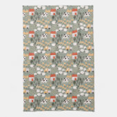 Cute Boerderij Scene Pattern Theedoek (Verticaal)