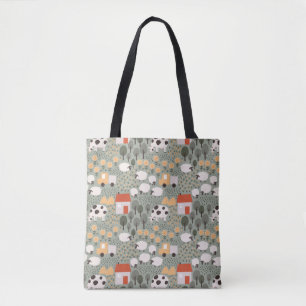 Cute Boerderij Scene Pattern Tote Bag