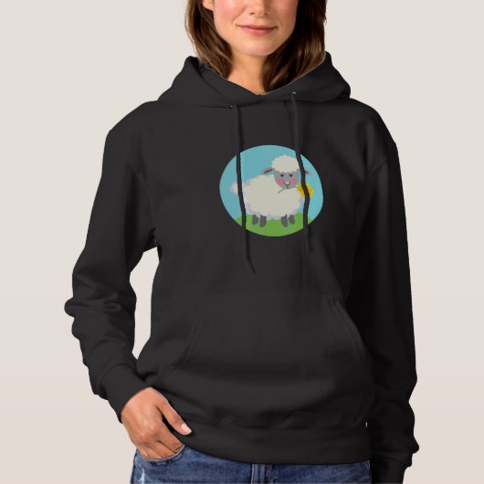 Cute Boerderij Sheep Hoodie (Voorkant)