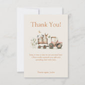 Cute boerderij thema verjaardagsfeestje voor jonge bedankkaart (Voorkant)