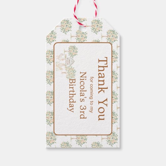 Cute Boerderij Verjaardag Cadeaulabel (Voorkant)