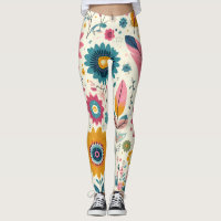 Cute Boheemse Bloem Motief met Veren