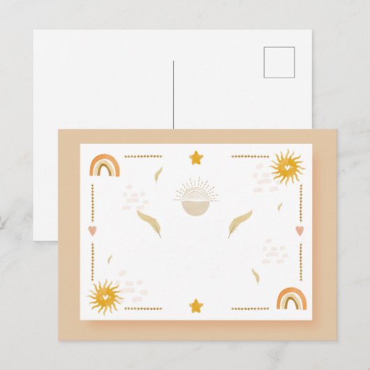 Cute Bohemian briefkaart (Voorkant / Achterkant)