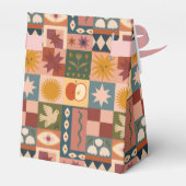Cute Bohemian Celestial Patchwork Bedankdoosjes (Achterkant)