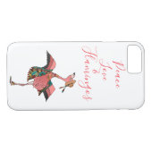 Cute Bohemian Flamingo Peace Love & Flamingos Case-Mate iPhone Case (Achterkant (Horizontaal))