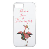 Cute Bohemian Flamingo Peace Love & Flamingos Case-Mate iPhone Case (Achterkant)