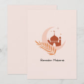 Cute Bohemian Modern Ramadan Mubarak Feestdagenkaart (Voorkant / Achterkant)