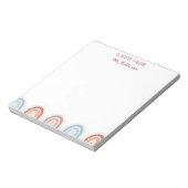 Cute Bohemian Rainbow Teacher's Notitieblok (Linkerzijde)