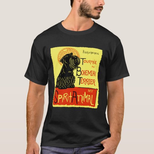 Cute Bohemian Terrier Dog Cesky Terrier T-shirt (Voorkant)