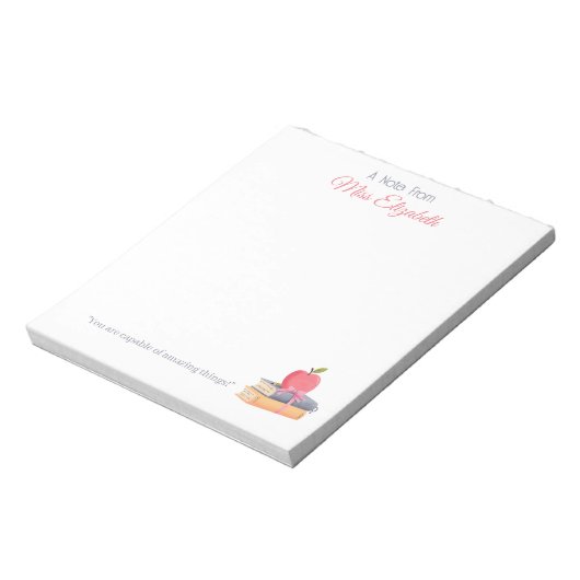 Cute Boho A Note From Teacher Appreciation Notitieblok (Linkerzijde)