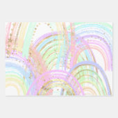 Cute Boho Abstracte Waterverf Rainbow Gift Inpakpapier Vel (Voorkant 3)