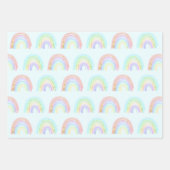 Cute Boho Abstracte Waterverf Rainbow Gift Inpakpapier Vel (Voorkant 2)