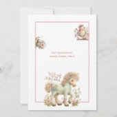 Cute Boho Animal Birthday Party Kaart (Achterkant)