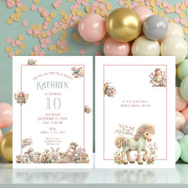 Cute Boho Animal Birthday Party Kaart