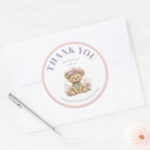 Cute Boho Animal Birthday Party Ronde Sticker (Envelop)