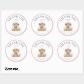 Cute Boho Animal Birthday Party Ronde Sticker (Vel)