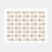 Cute Boho Animals Girl Kids Watercolor Name Labels (Vel)