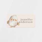 Cute Boho Animals Girl Kids Watercolor Name Labels (Design 1)