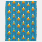 Cute Boho Arch Line Shapes in Blue and Yellow Fleece Deken (Voorkant)