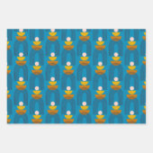 Cute Boho Arch Line Shapes in Blue and Yellow Inpakpapier Vel (Voorkant)