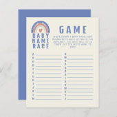 Cute Boho Baby Name Race Baby shower Game (Voorkant / Achterkant)