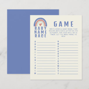 Cute Boho Baby Name Race Baby shower Game
